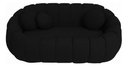 Ver imagem 2 de Namoradeira Concha Decorativa 190cm Sala Suede:preto/liso