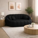 Ver imagem 1 de Namoradeira Concha Decorativa 190cm Sala Suede:preto/liso