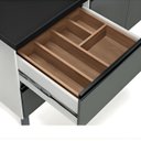 Ver imagem 2 de Gabinete Cozinha Mdf 1,94m Elegance com 8 Pés Pré-montado:preto/grafite