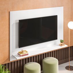 Painel Para TV até 50 Polegadas 1 Prateleira Columbia Espresso Móveis - 10
