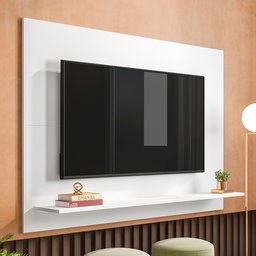 Painel Para TV até 50 Polegadas 1 Prateleira Columbia Espresso Móveis - 8