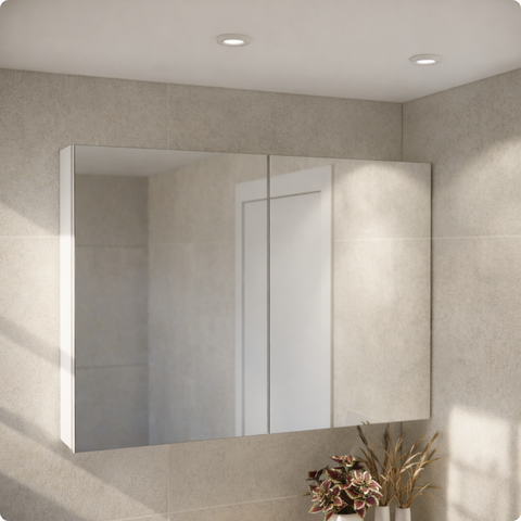 Espelheira de Banheiro Nature Estilare - 110cm Branco
