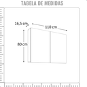 Ver imagem 3 de Espelheira de Banheiro Nature Estilare - 110cm Branco