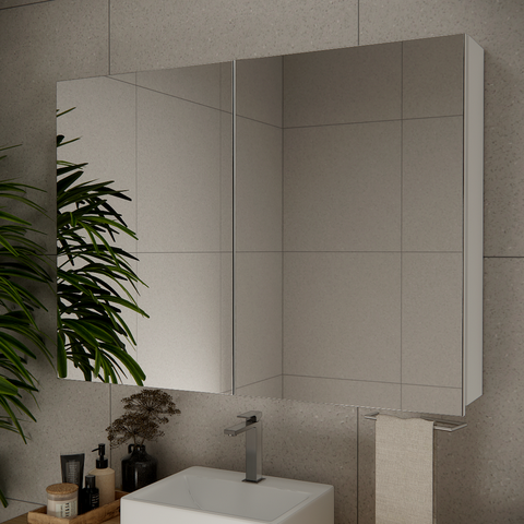 Espelheira de Banheiro Nature Estilare - 110cm Branco