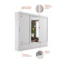 Ver imagem 6 de Guarda Roupa Casal 3 Portas 1 Porta com Espelho e 3 Gavetas Externas Roma Yescasa