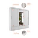 Ver imagem 6 de Guarda Roupa Casal 3 Portas 1 Porta com Espelho e 3 Gavetas Externas Roma Yescasa