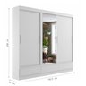 Guarda Roupa Casal 3 Portas 1 Porta com Espelho e 3 Gavetas Externas Roma Yescasa - 4