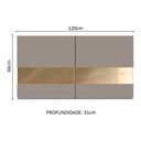 Ver imagem 6 de Armário Aéreo Glamy 120cm 2 Portas Vidro Branco/Crema Madesa