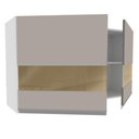 Ver imagem 3 de Armário Aéreo Glamy 120cm 2 Portas Vidro Branco/Crema Madesa