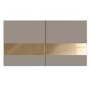 Ver imagem 2 de Armário Aéreo Glamy 120cm 2 Portas Vidro Branco/Crema Madesa