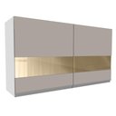 Ver imagem 1 de Armário Aéreo Glamy 120cm 2 Portas Vidro Branco/Crema Madesa