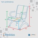 Ver imagem 2 de Cadeira Longarina com Est Cromada 1 Lugar Preto