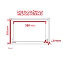 Ver imagem 4 de Cômoda Grande 6 Gavetas com Fechadura 1327 Ilan Carvalho