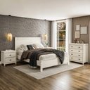 Ver imagem 1 de Cama Queen Rústica de Madeira Maciça - Branco