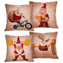 Ver imagem 1 de Kit com 4 Capas para Almofadas Natalinas Noéis Dispostos