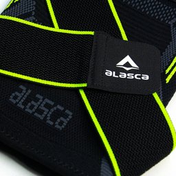 Joelheira de Compressão Com Faixa Ajustável Sense 3.0 - para todo tipo de esporte:Verde/M/Unissex - 3