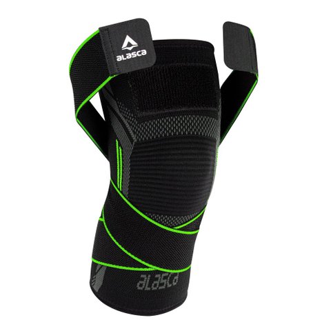 Joelheira de Compressão Com Faixa Ajustável Sense 3.0 - para todo tipo de esporte:Verde/M/Unissex