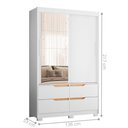 Ver imagem 3 de Armário de Quarto 2 Portas Correr Grande com Espelho