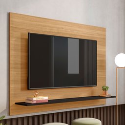 Painel para TV até 50 Polegadas 1 Prateleira Columbia Espresso Móveis - 8