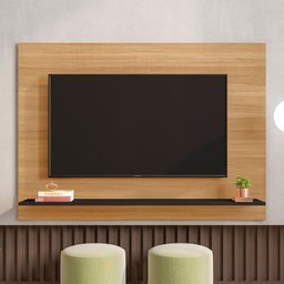 Painel para TV até 50 Polegadas 1 Prateleira Columbia Espresso Móveis - 9