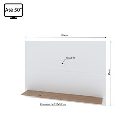 Painel para TV até 50 Polegadas 1 Prateleira Columbia Espresso Móveis - 5
