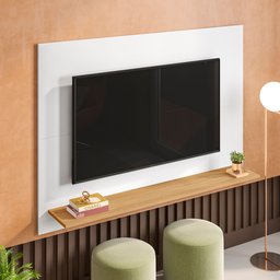 Painel para TV até 50 Polegadas 1 Prateleira Columbia Espresso Móveis - 8