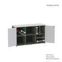 Ver imagem 7 de Armário Credenza 2 Portas Pivotante P25 Verde/Salvia/Cinza