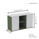 Ver imagem 4 de Armário Credenza 2 Portas Pivotante P25 Verde/Salvia/Cinza