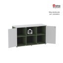 Ver mais imagens de Armário Credenza 2 Portas Pivotante P25 Verde/Salvia/Cinza