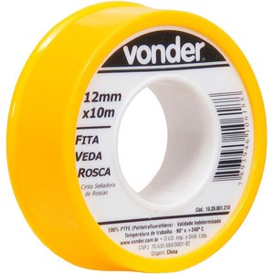 Fita veda rosca 18mmx50m ptfe teflon - Vonder