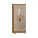 Ver imagem 1 de Guarda Roupa Solteiro com Espelho 3 Portas Fortaleza Acacia Reclefcta Atualle
