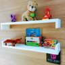 Kit 2 Prateleira Reta de Parede U Decoração Quarto Bebê Sala banheiro cozinha Mdf 55 cm - 1