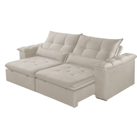 Sofá 290cm Braço 25cm Retrátil e Reclinável Exclusive Meu Sofá Online
