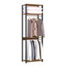 Conjunto Closet Modulado Baco 385cm 07 Gavetas 04.111 PRW Móveis - Soluzione Carvalho Dakar/Cinza Vu - 6