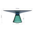 Ver imagem 5 de BERETTA CENTRO MESA 14x33x33cm VIDRO AZUL COM PÉ