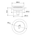 Ver imagem 2 de Ralo Inteligente Click Redondo Banheiro 10x10 903g Rosa Gold Luuk Young