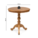 Ver imagem 4 de Mesa Lateral Redonda Madeira Maciça Aconchego Artemobili Marrom