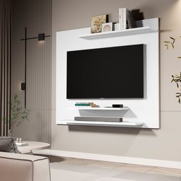 Painel Dubai Branco para Tv até 40 Polegadas 3 Prateleiras Sala Quarto - 3