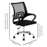 Cadeira de Escritório para Trabalhar Ergonômica "comfort" Suporta até 150kg - Mesh - 3
