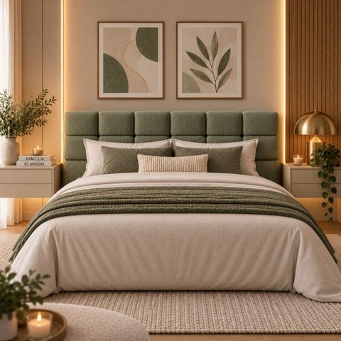 Cabeceira Cama Box Queen 158cm Estofada Bouclé Boss:Olivia