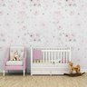 Papel de parede floral flores rosa infantil M² PP135 - 4
