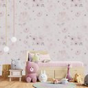 Ver imagem 3 de Papel de parede floral flores rosa infantil M² PP135