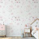 Ver imagem 2 de Papel de parede floral flores rosa infantil M² PP135