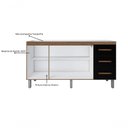 Ver imagem 2 de Kit Balcão para Pia 150 Cm Diana + Balcão para Cooktop 4 Bocas Jade - Savana/preto