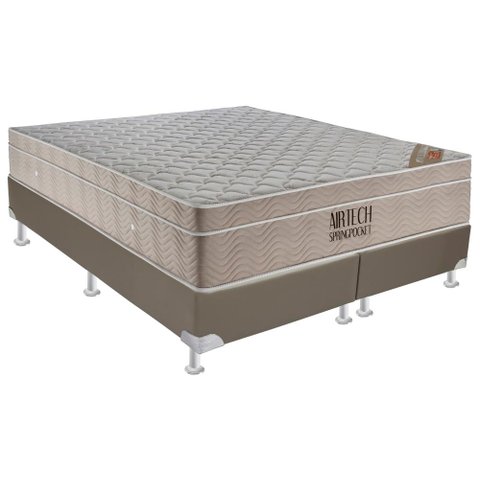 Conjunto Airtech Spring Superpocket Queen 1,58 Cm (larg) Base Courino - 49128