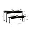 Conjunto Mesa de Jantar com 2 Bancos Estilo Industrial Active Yescasa - 4