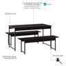 Conjunto Mesa de Jantar com 2 Bancos Estilo Industrial Active Yescasa - 6