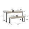 Conjunto Mesa de Jantar com 2 Bancos Estilo Industrial Active Yescasa - 3
