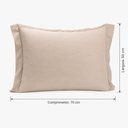 Ver imagem 4 de Fronha Travesseiro Brisa 50 x 70cm Toque 200 Fios Bege Lyor Avulsa Poliéster Cama Quarto