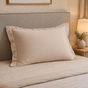 Ver imagem 6 de Fronha Travesseiro Brisa 50 x 70cm Toque 200 Fios Bege Lyor Avulsa Poliéster Cama Quarto